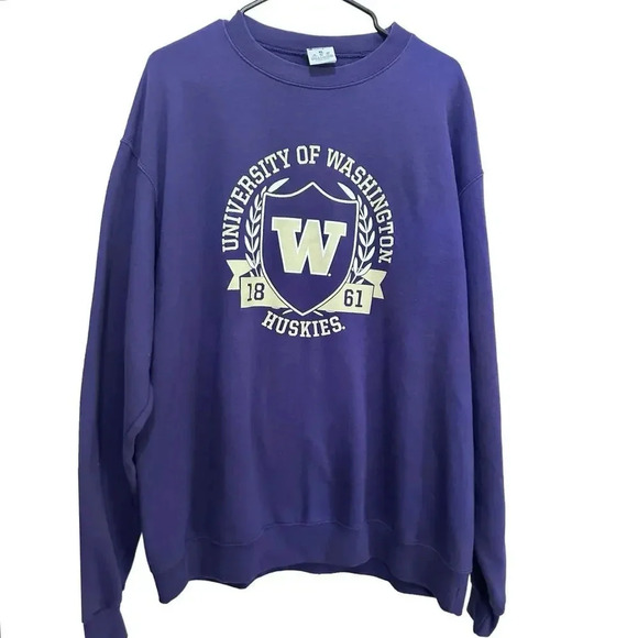 Champion Washington Huskies Long Sleeve Pullover Shirt Sweatshirt Size XL - Picture 1 of 4